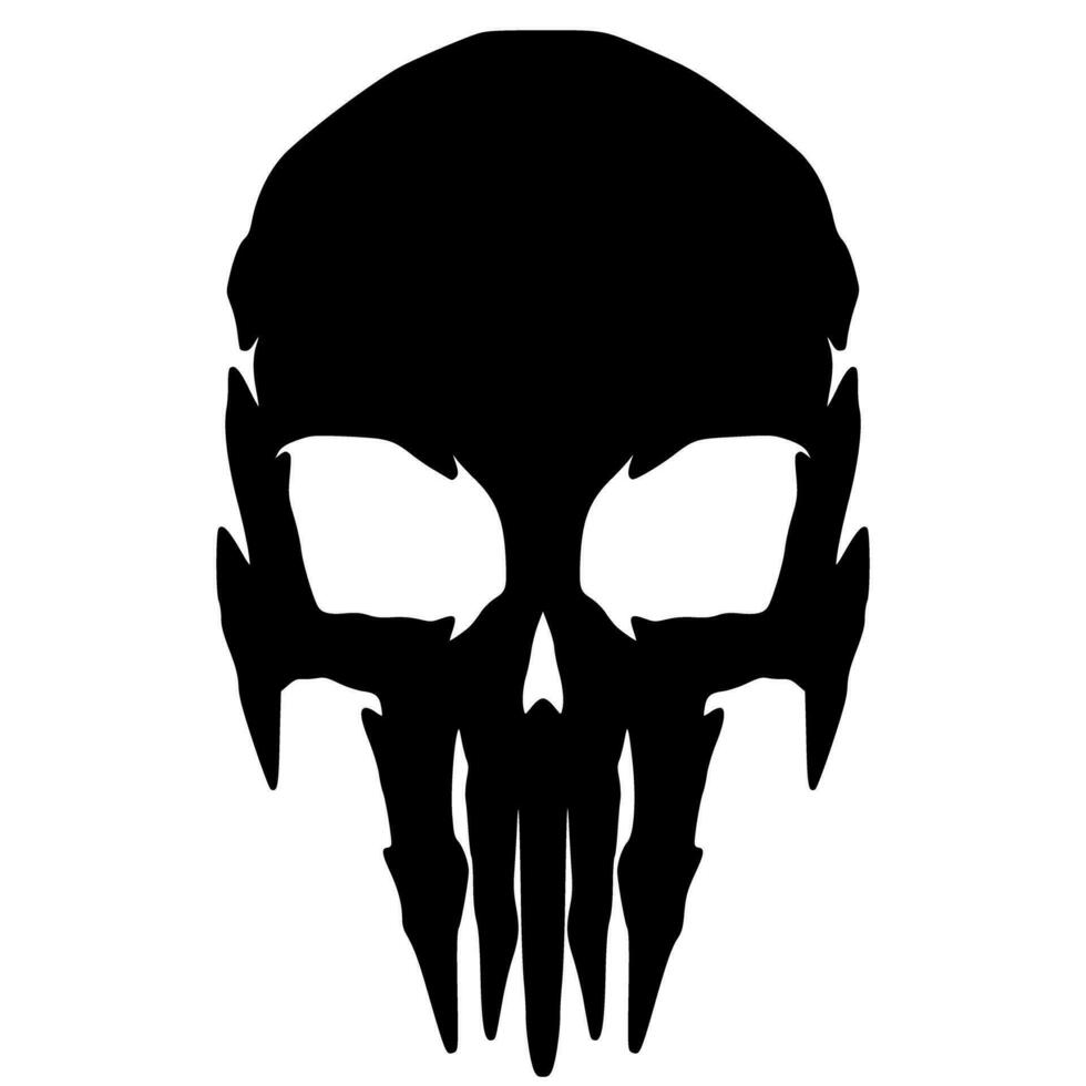 Skull head illustration art logo mascot vector