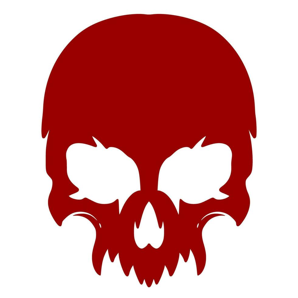 Skull head illustration art logo mascot vector