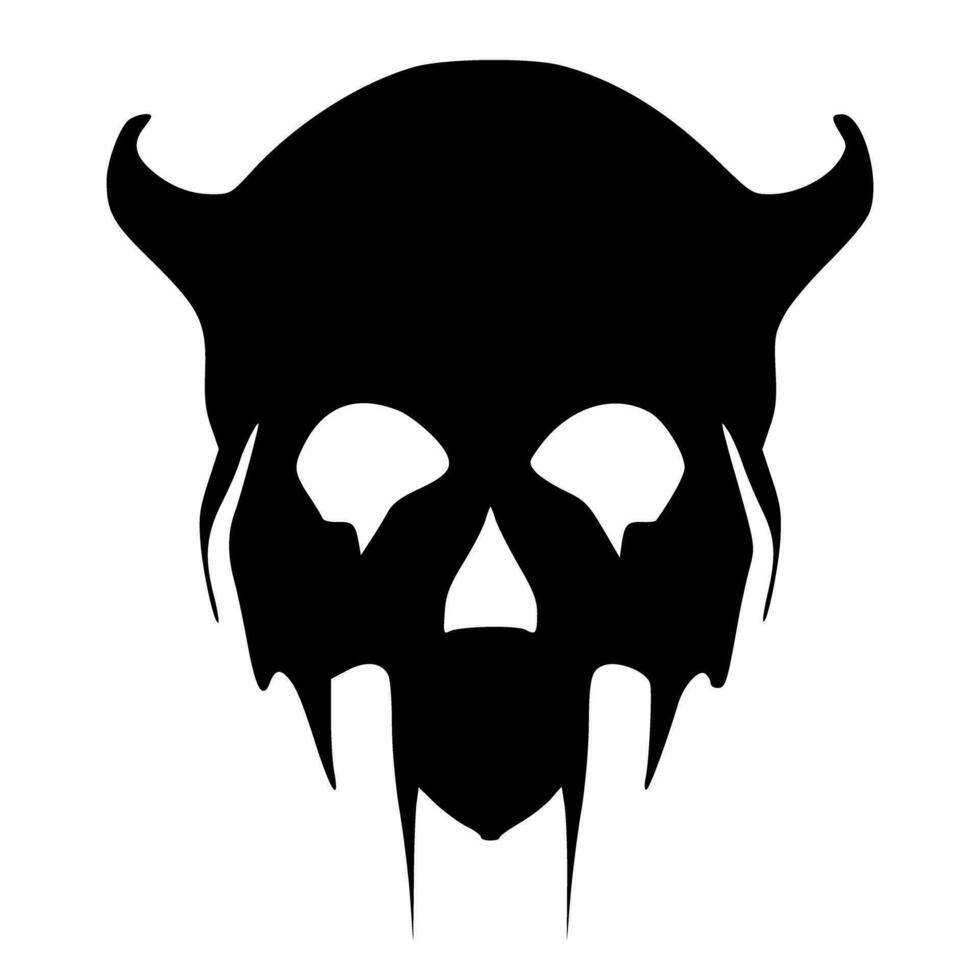 Illustration skull head art vector