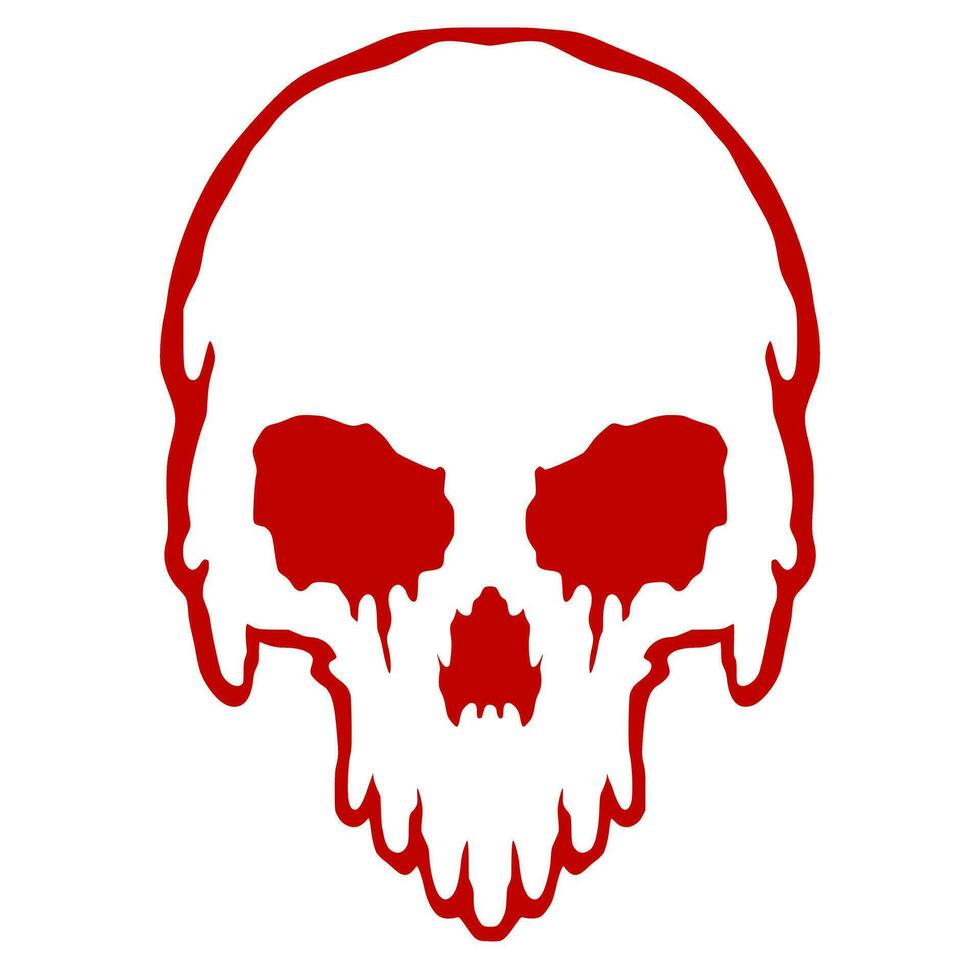 Skull head illustration art logo mascot vector