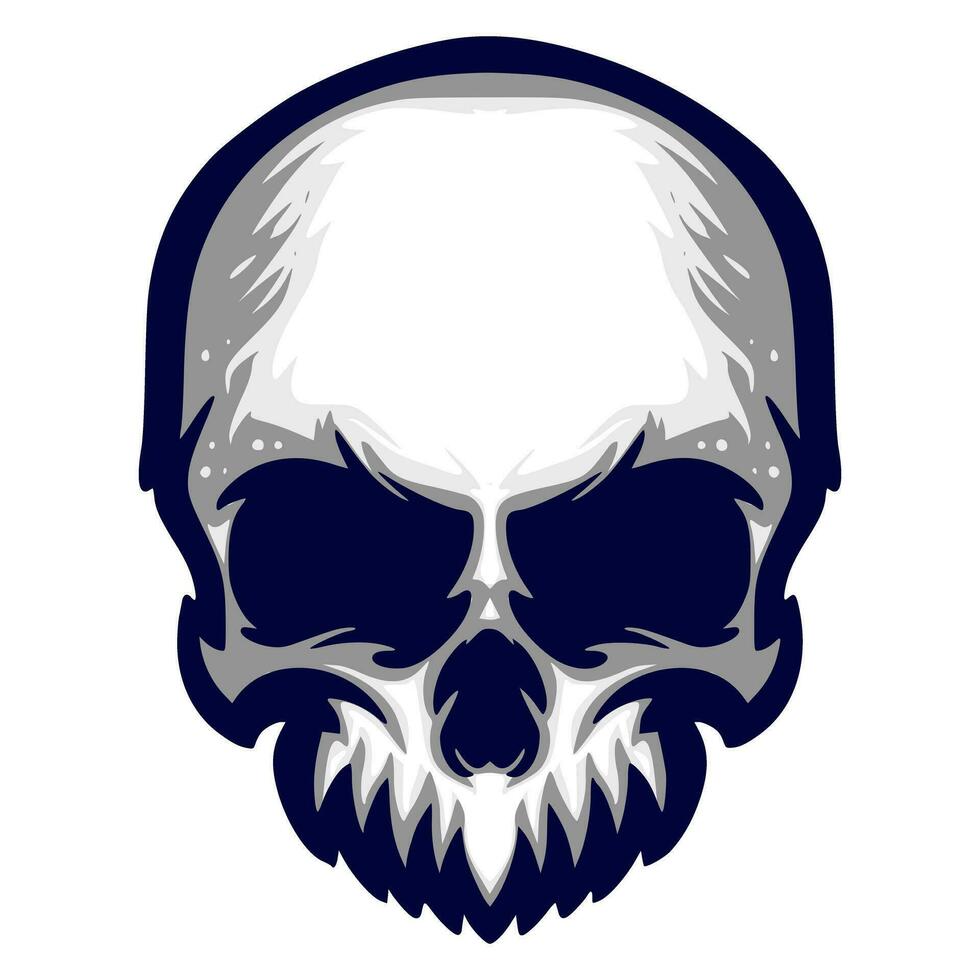 Illustration skull head art vector
