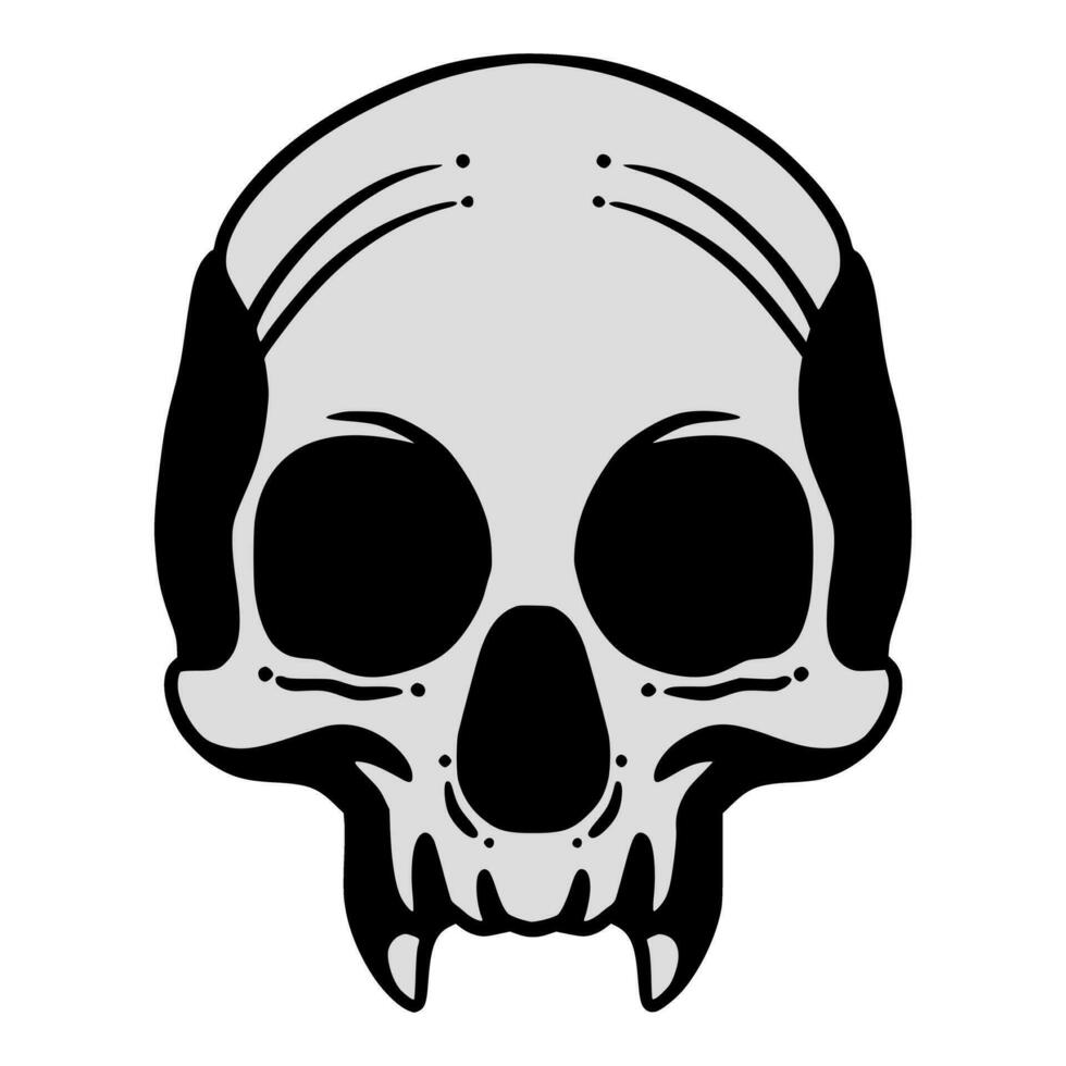 Skull head art illustration vector