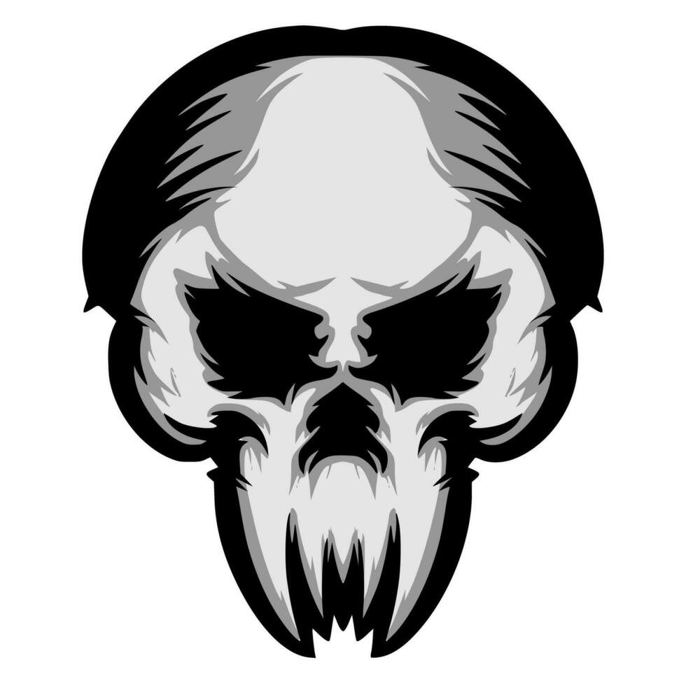 Skull illustration mascot logo art vector