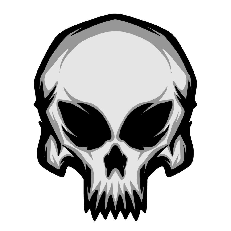 Skull illustration mascot logo art vector