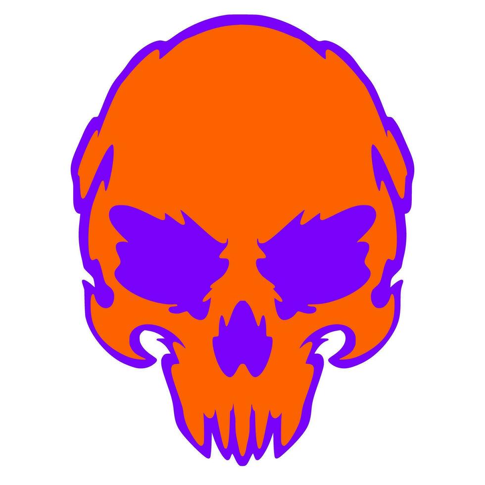 cráneo cabeza ilustración Arte logo mascota vector