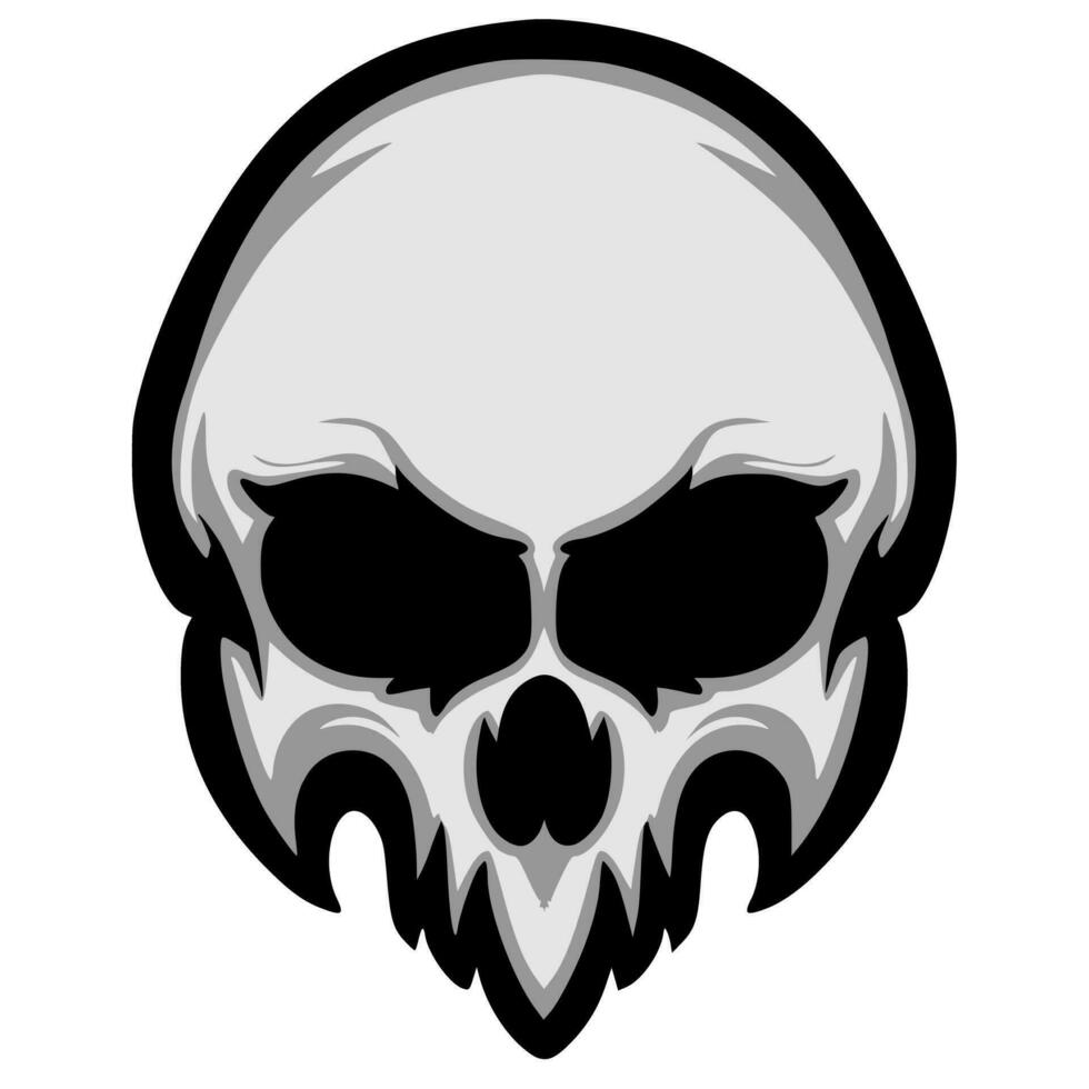 cráneo ilustración mascota logo Arte vector