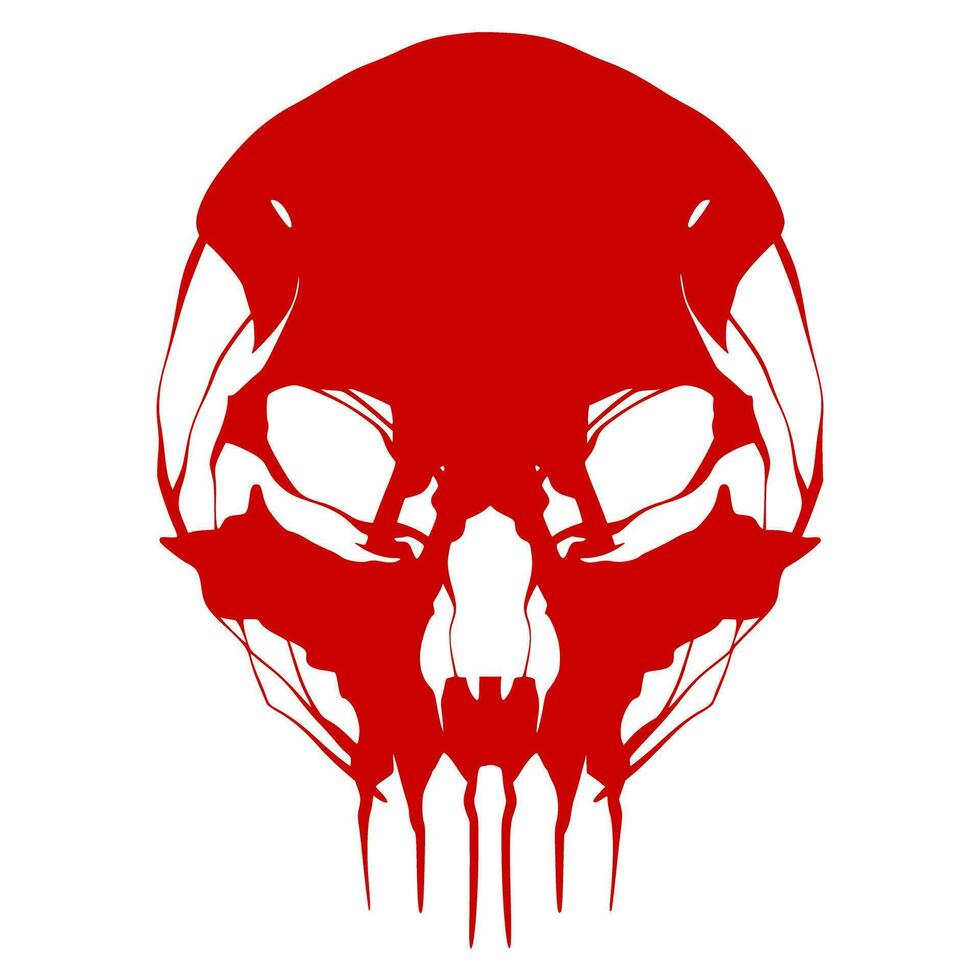 Skull head illustration art logo mascot vector