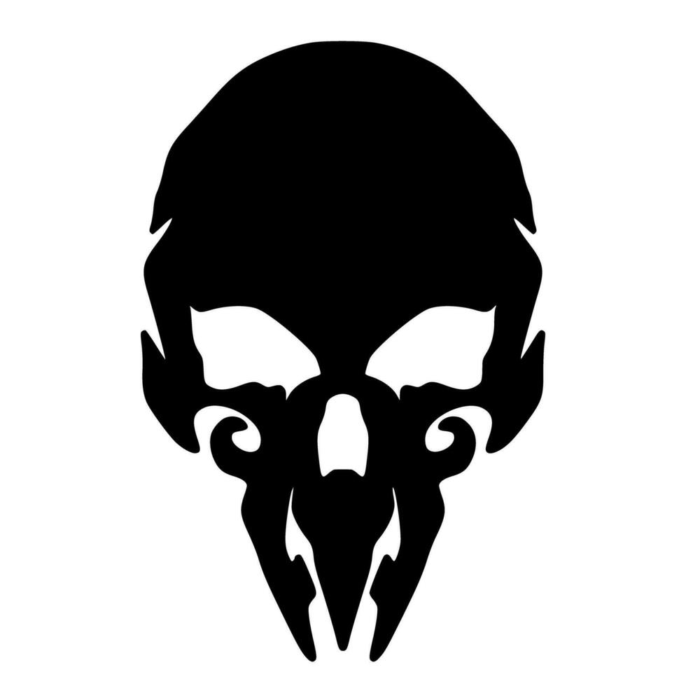 Skull head illustration art logo mascot vector