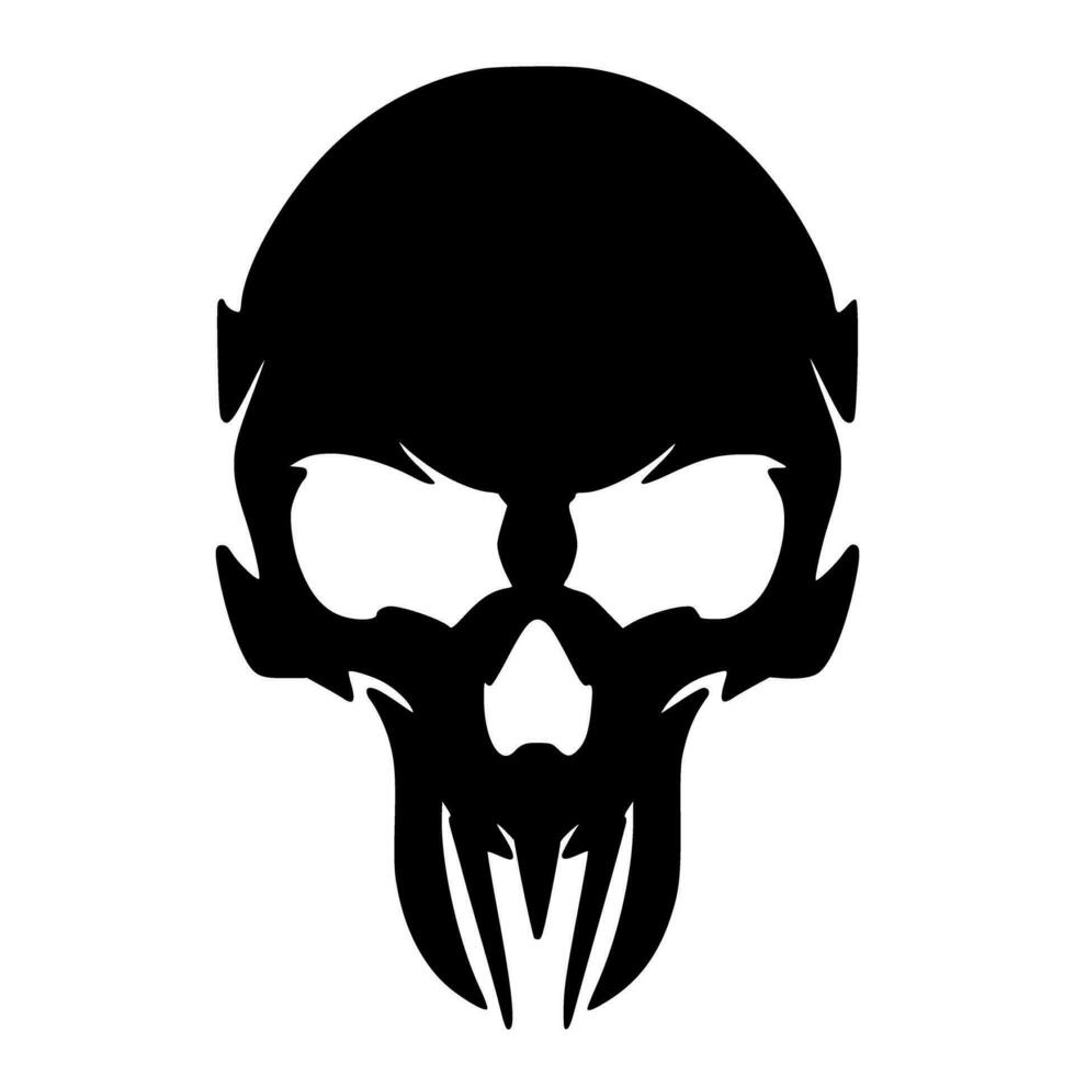 Skull head illustration art logo mascot vector