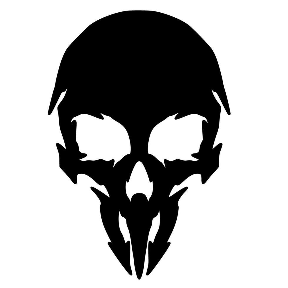 Skull head illustration art logo mascot vector
