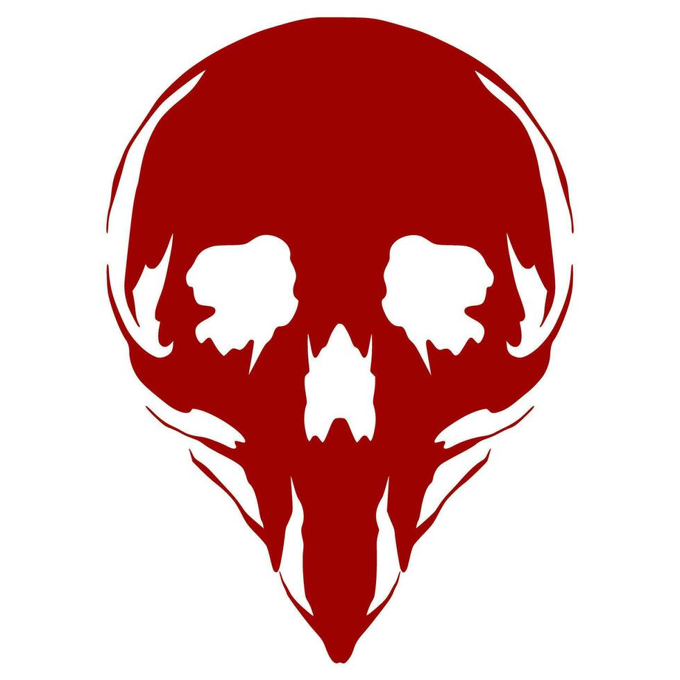Skull head illustration art logo mascot vector