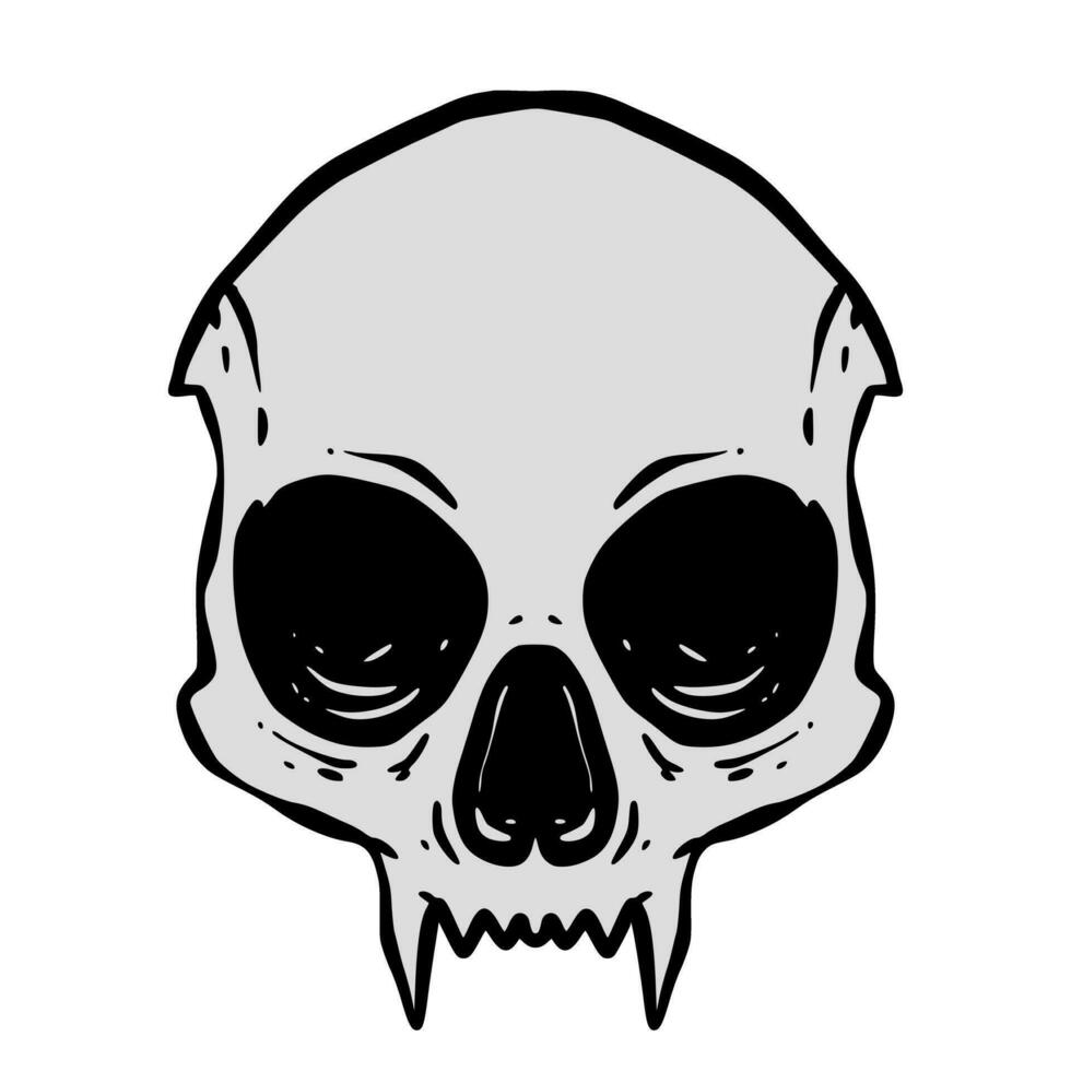 Skull head art illustration vector