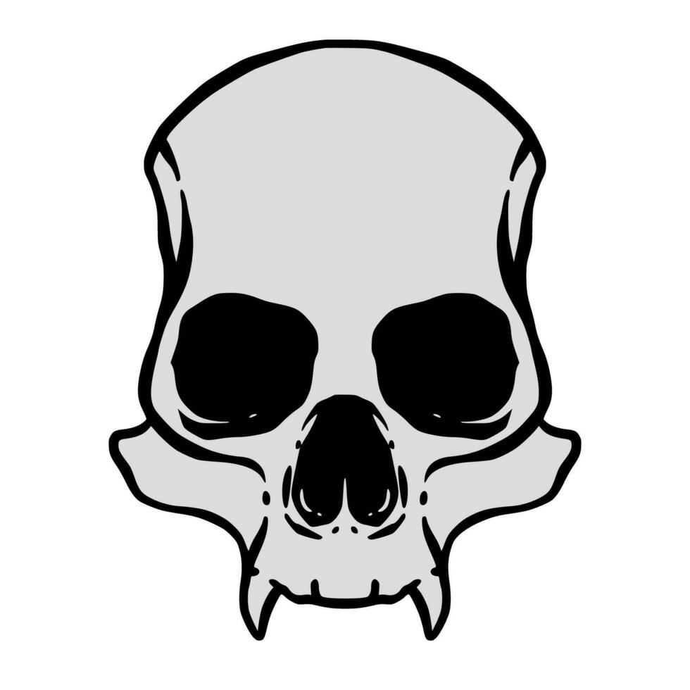 Skull head art illustration vector