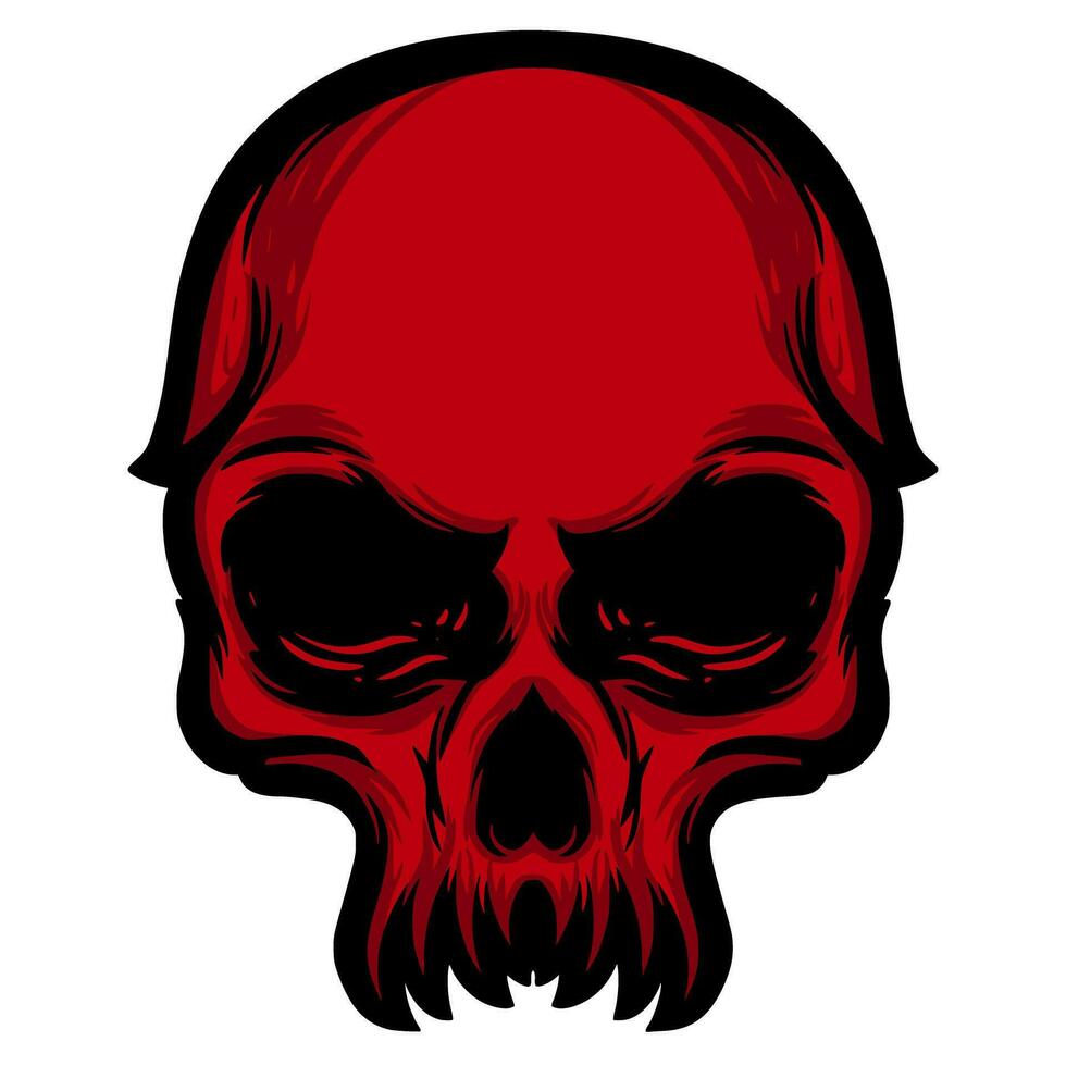 Skull head art illustration vector
