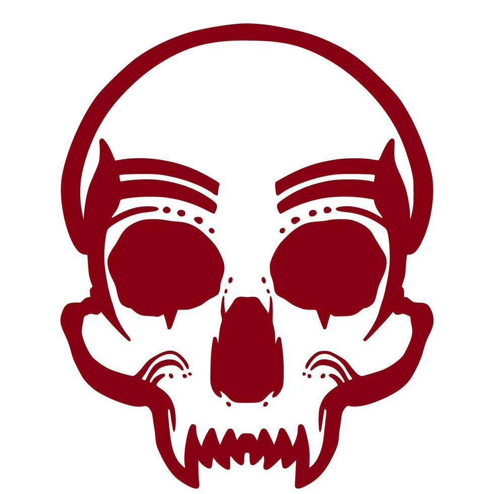 Illustration skull head mascot logo art vector