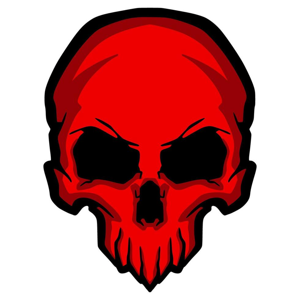 Skull head art illustration vector