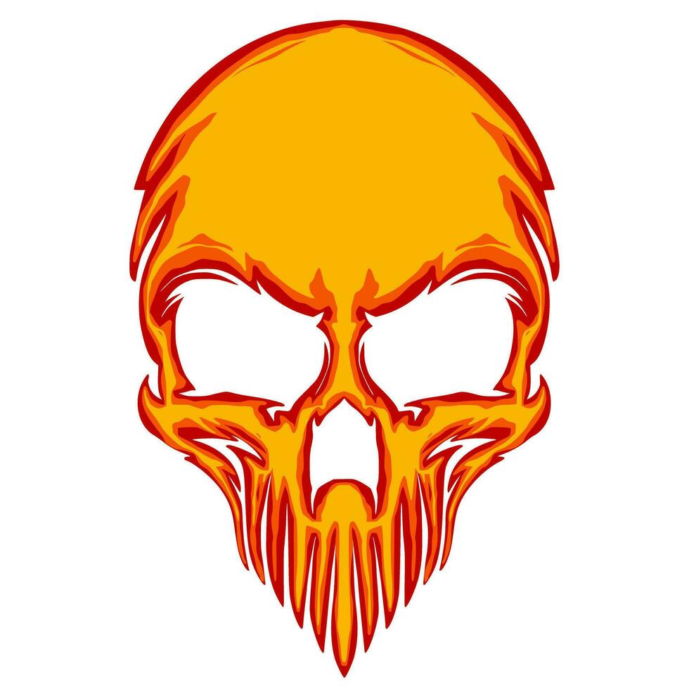 Illustration skull head mascot logo art vector