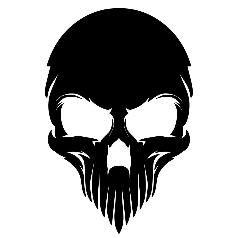 Illustration skull head art vector