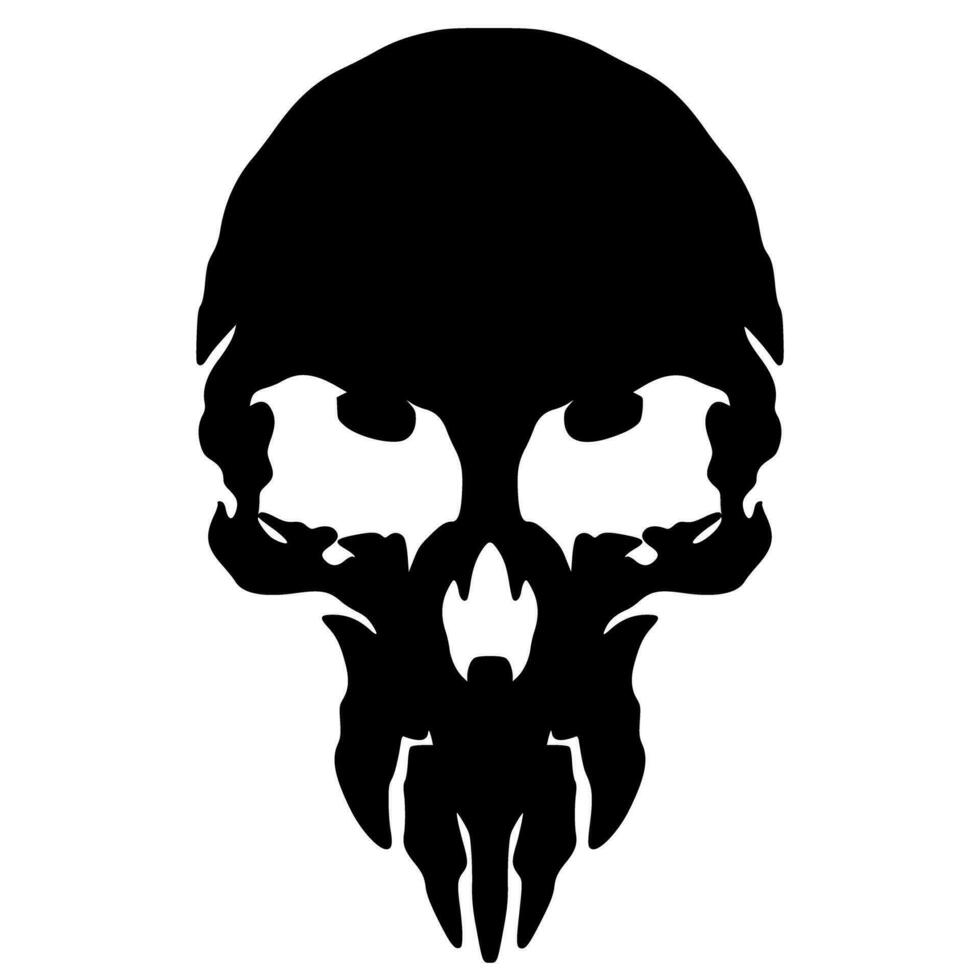 Skull head illustration art logo mascot vector