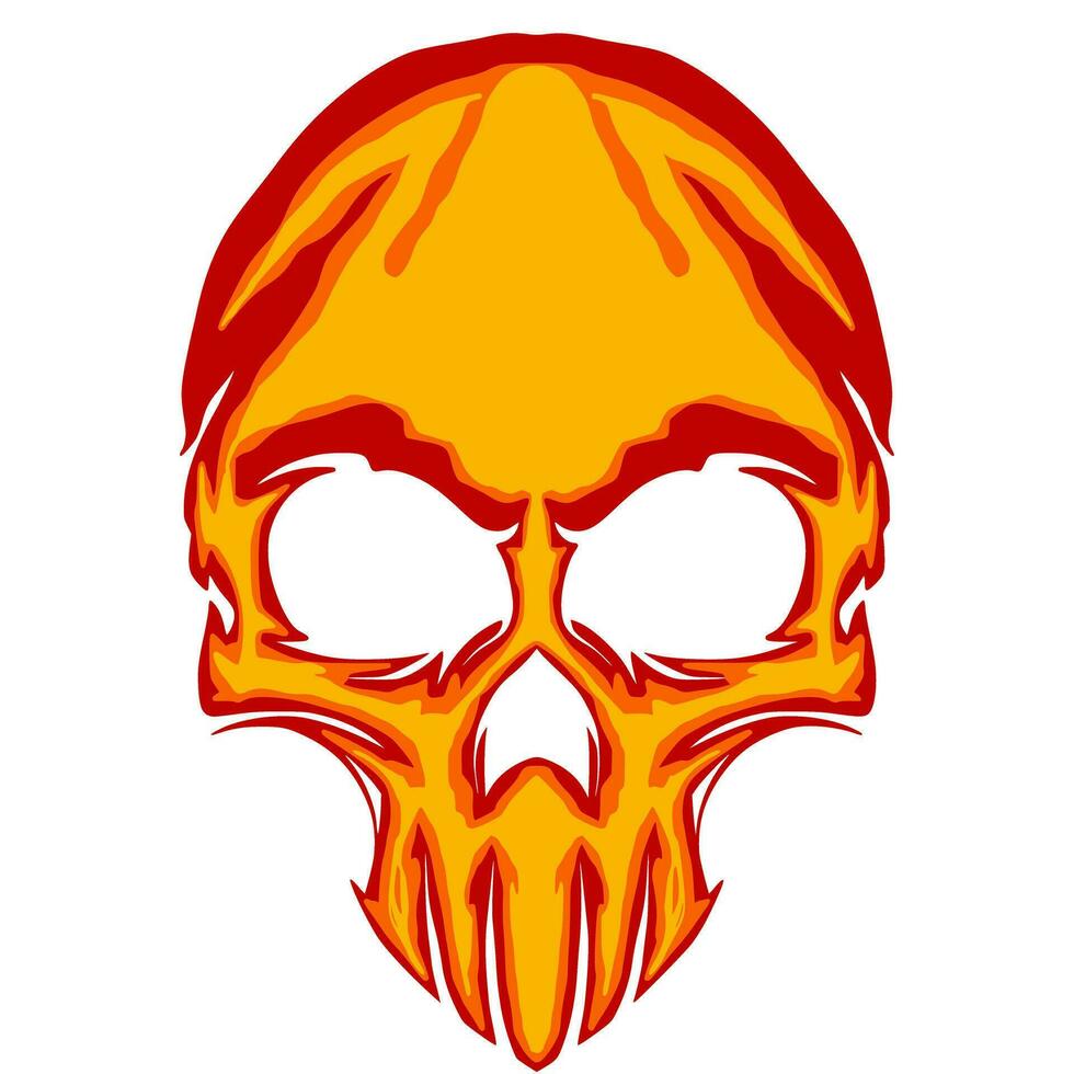 Skull illustration art mascot logo vector