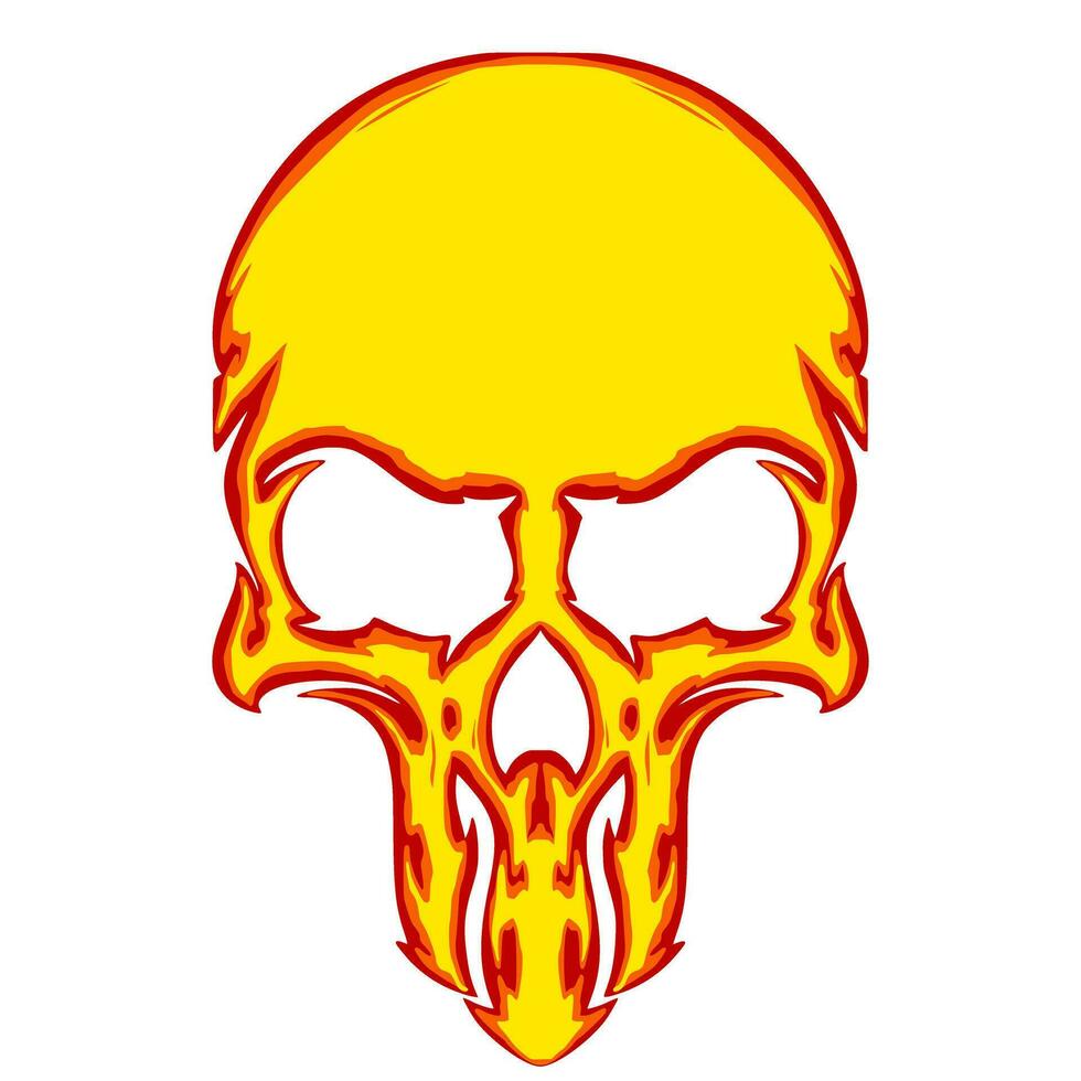 Skull head illustration art mascot logo vector