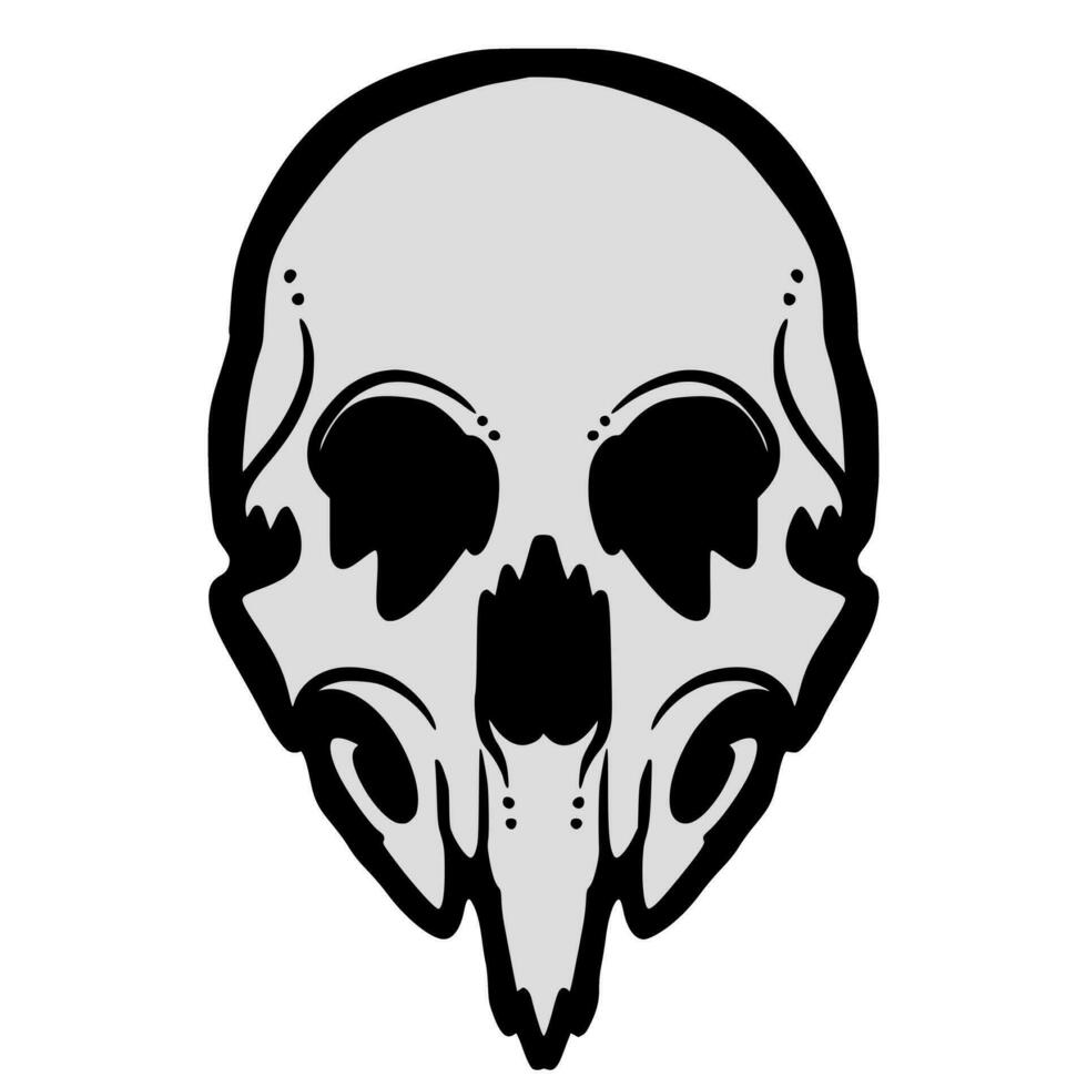 Skull head art illustration vector