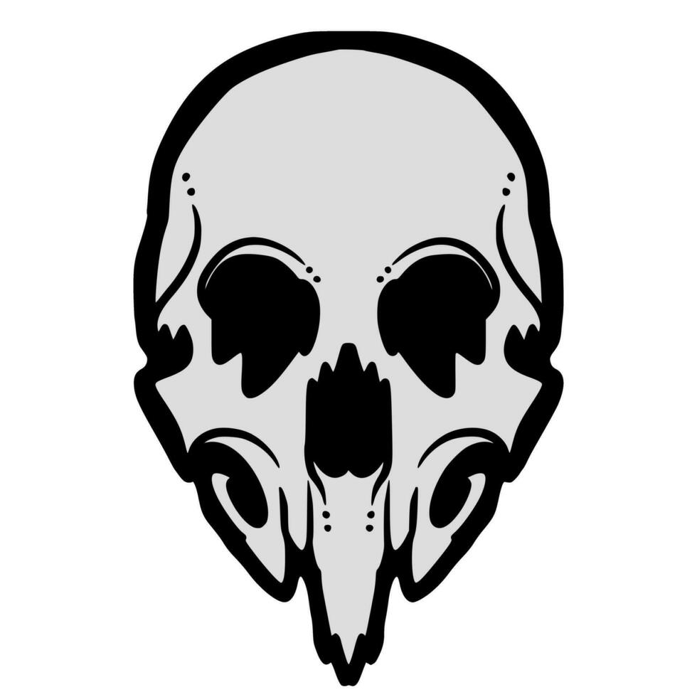 Skull head art illustration vector