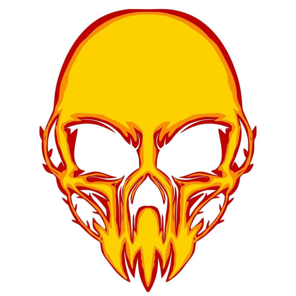 Skull illustration art mascot logo vector