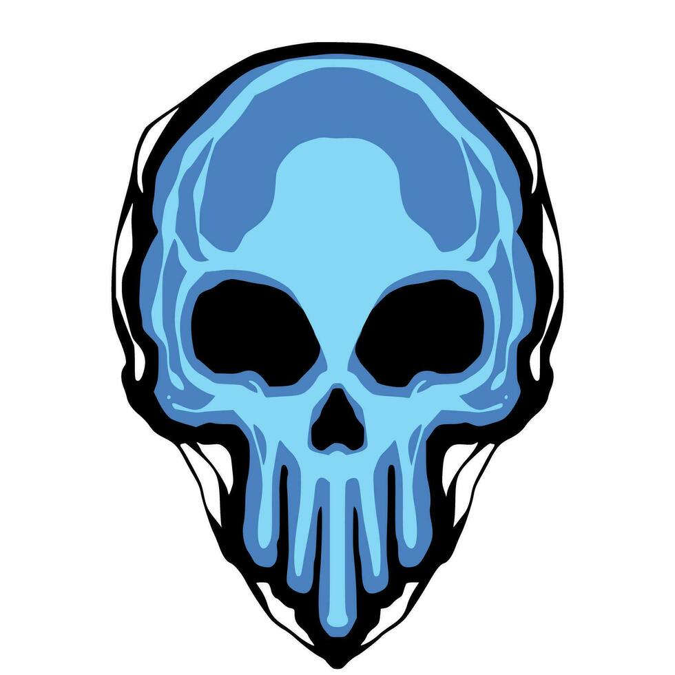 cráneo cabeza ilustración mascota logo vector
