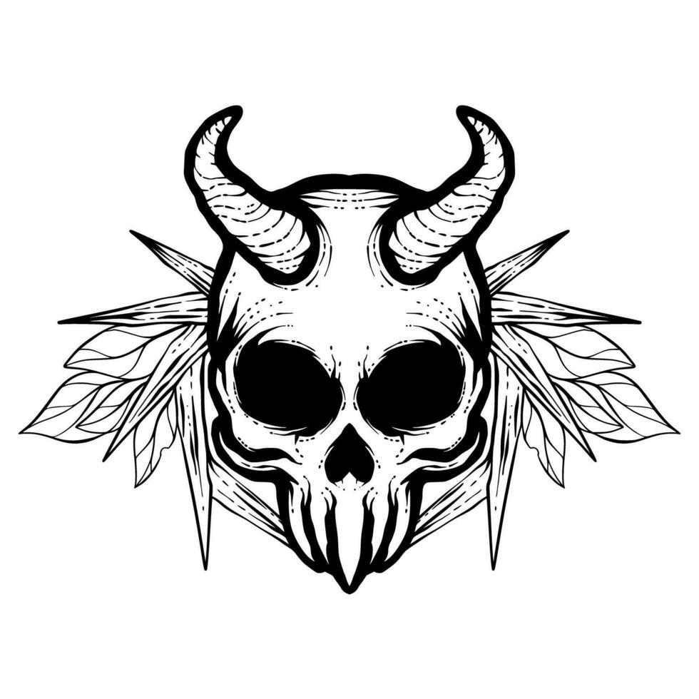 Skull illustration art vector