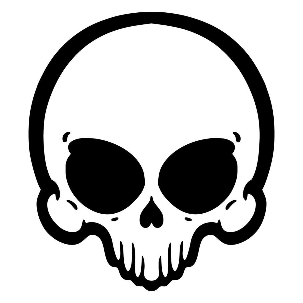 Skull head art illustration vector