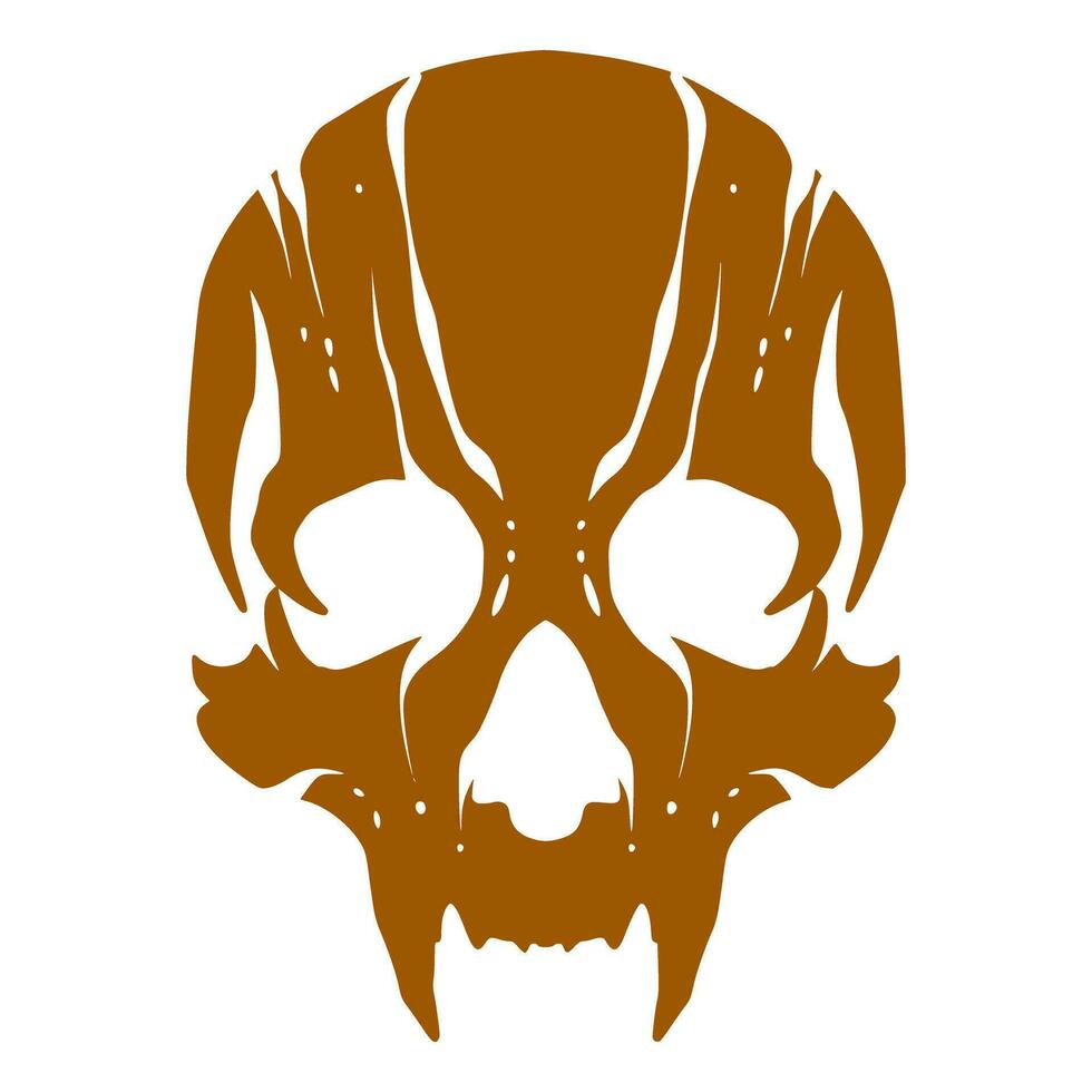 Skull head illustration art logo mascot vector