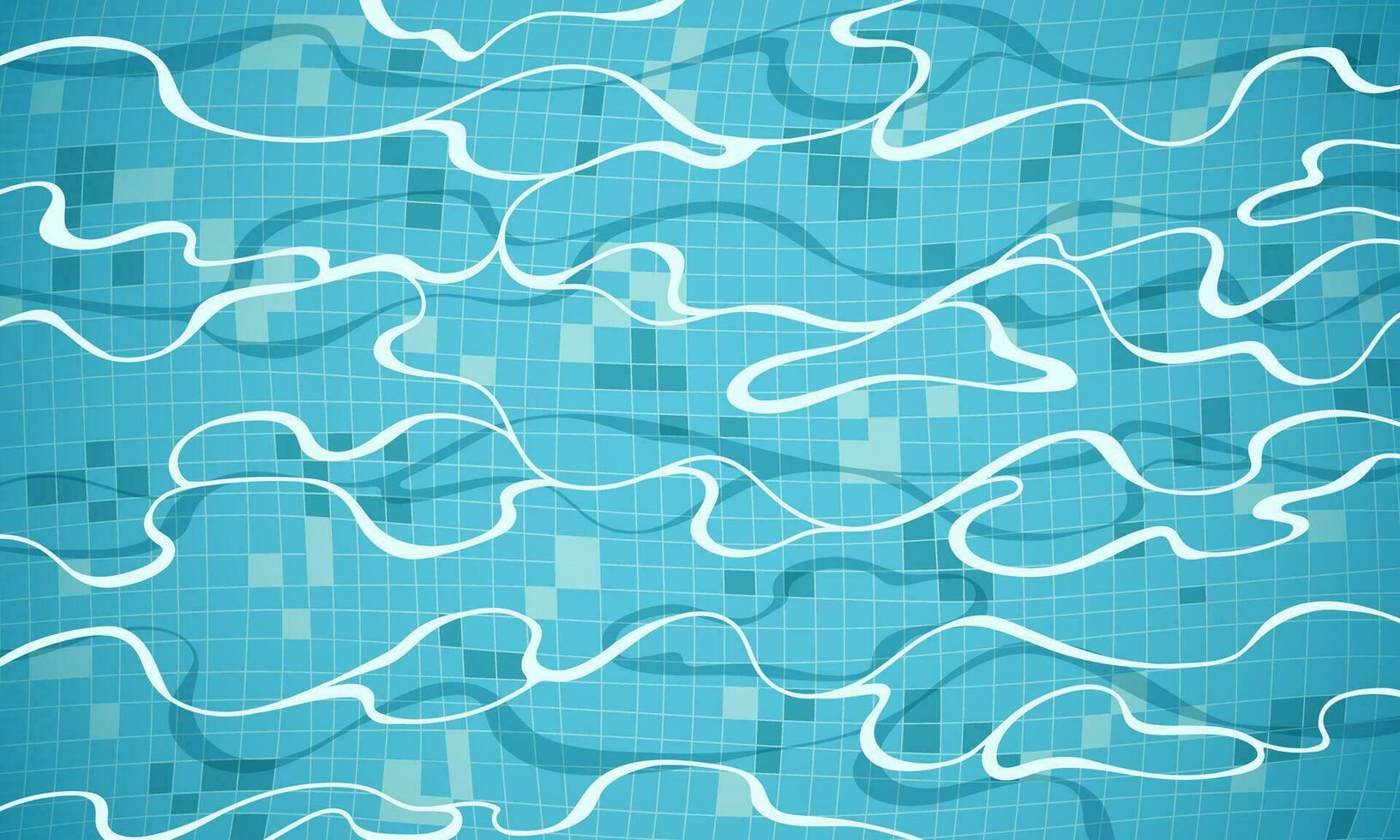nadando piscina agua textura fondo, parte superior ver con onda para pancartas, vector diseño ilustración.