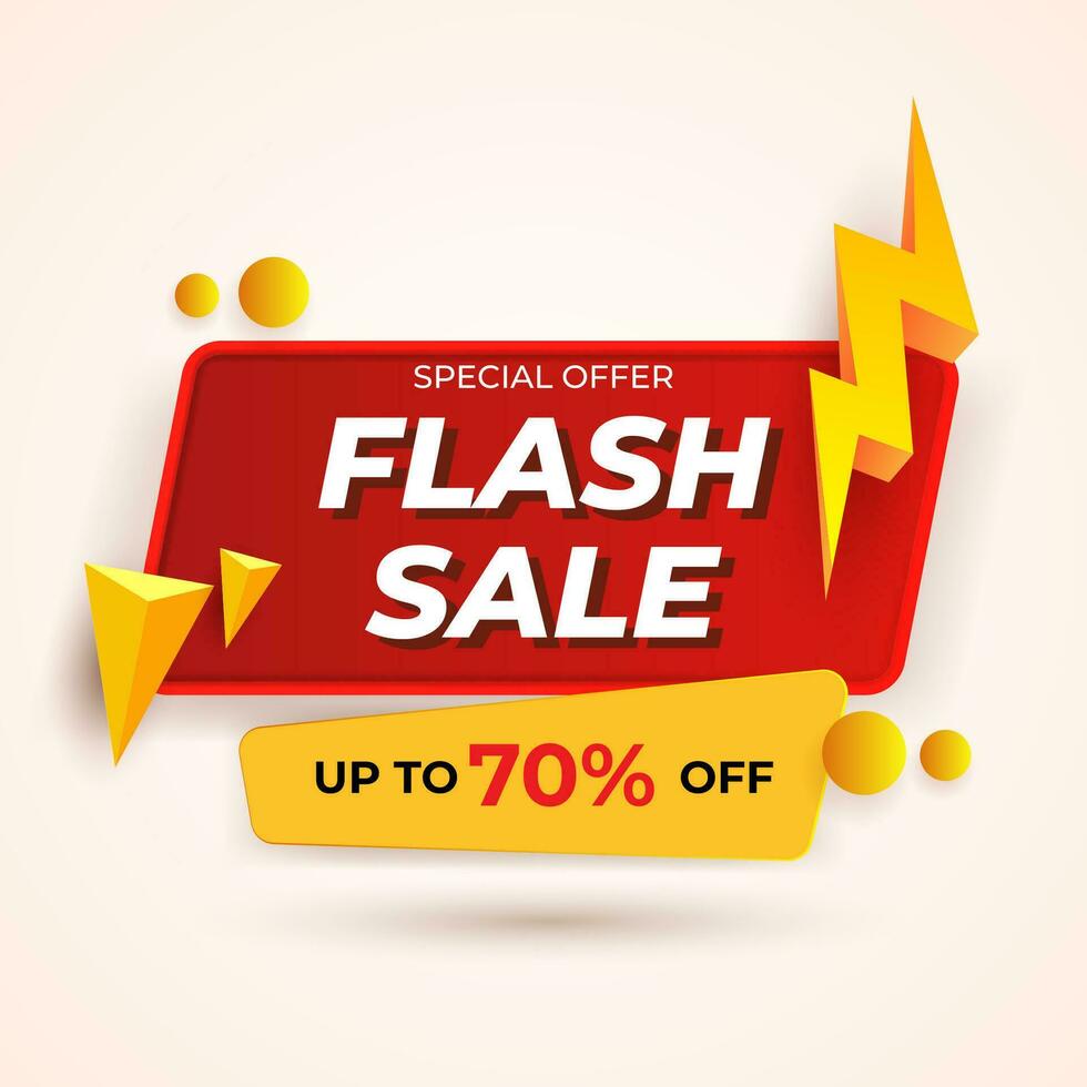 Flash Sale banner template design. special offer campaign or promotion for social media and website vector