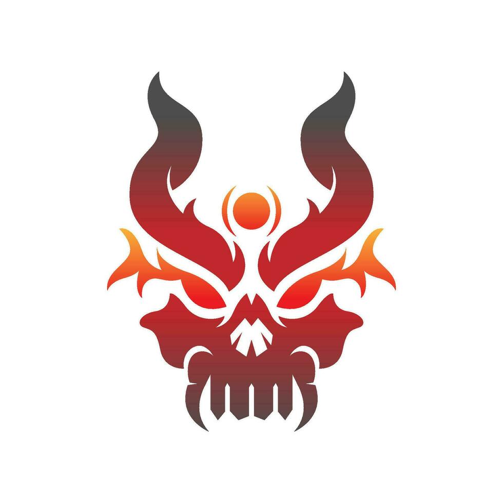 Demon logo icon design vector