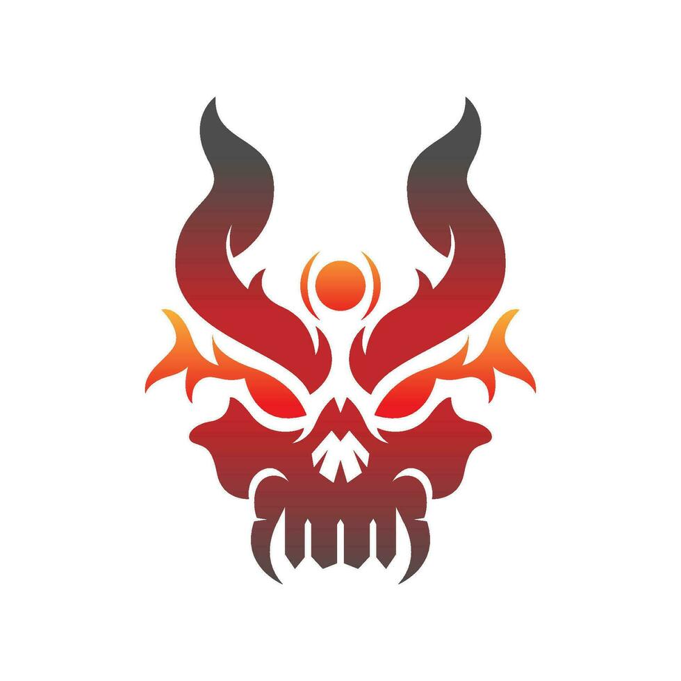 demonio logo icono diseño vector