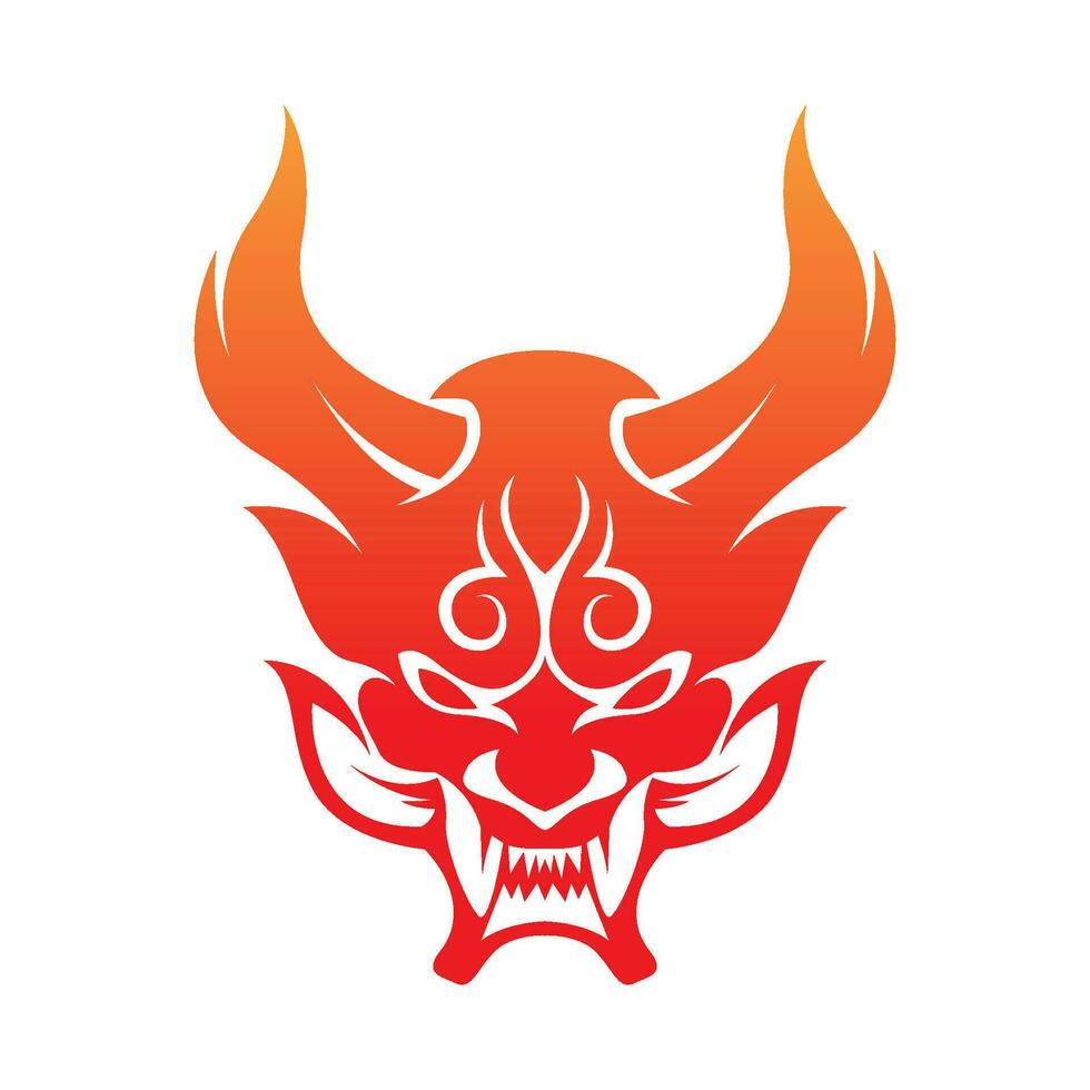 Demon logo icon design vector