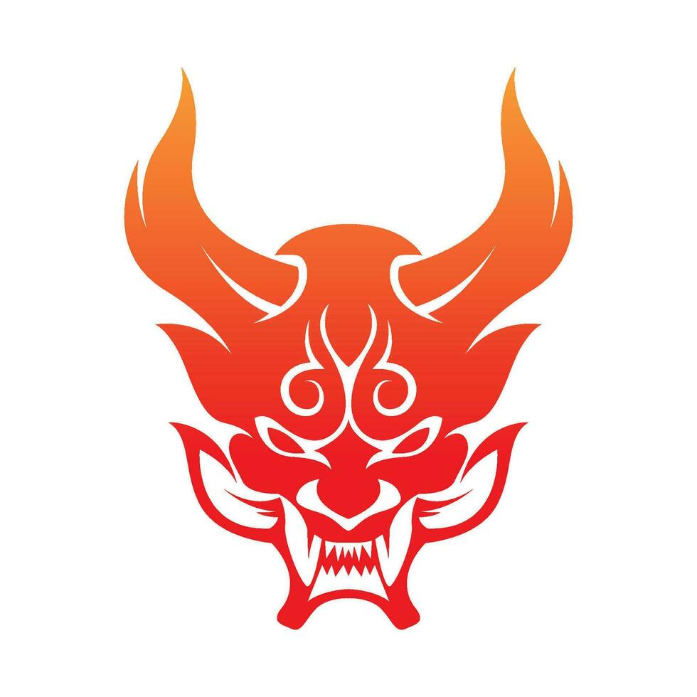 demonio logo icono diseño vector