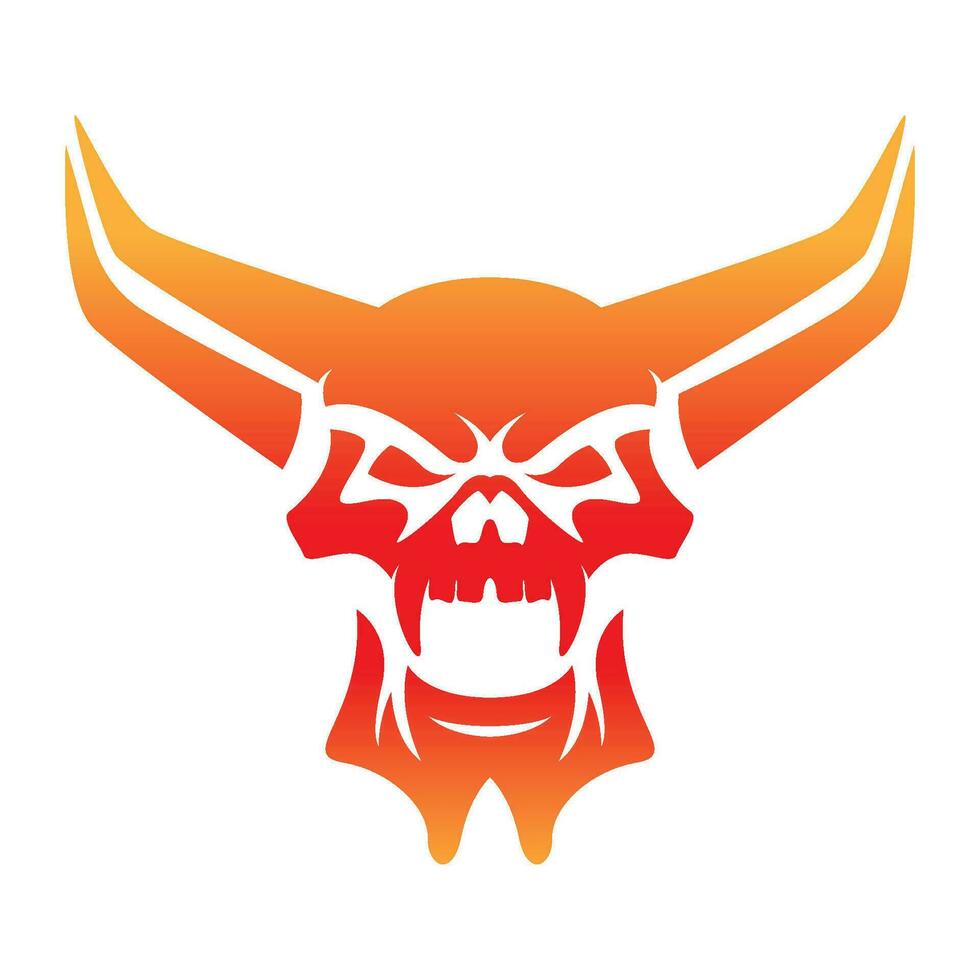 Demon logo icon design vector