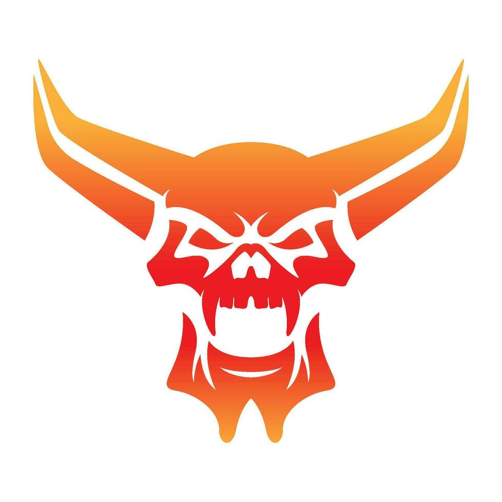 demonio logo icono diseño vector