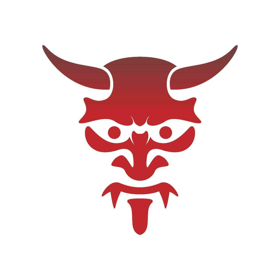 demonio logo icono diseño vector