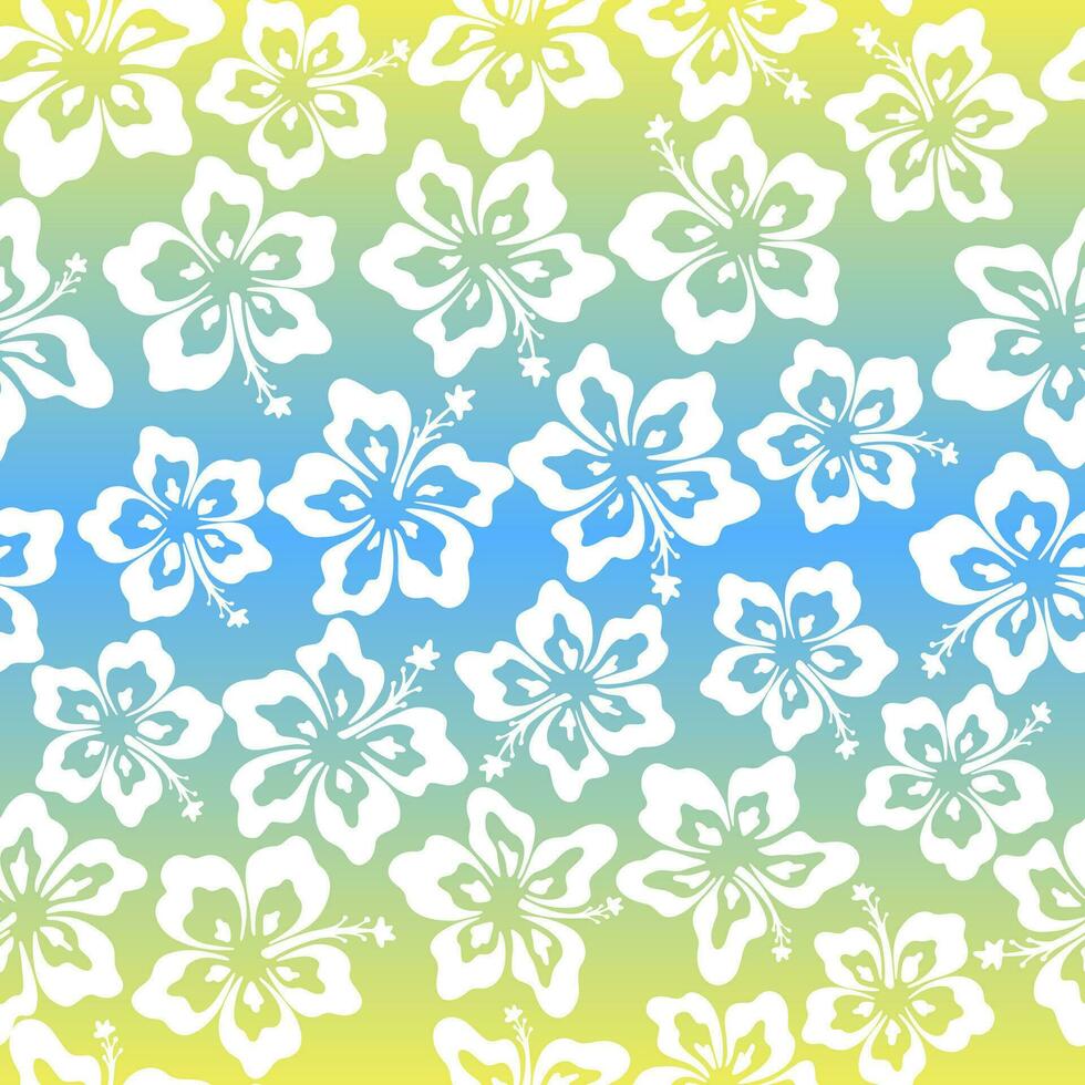 Hibiscus hawaii seamless pattern, fashion background. Ideal for summer clothes vector