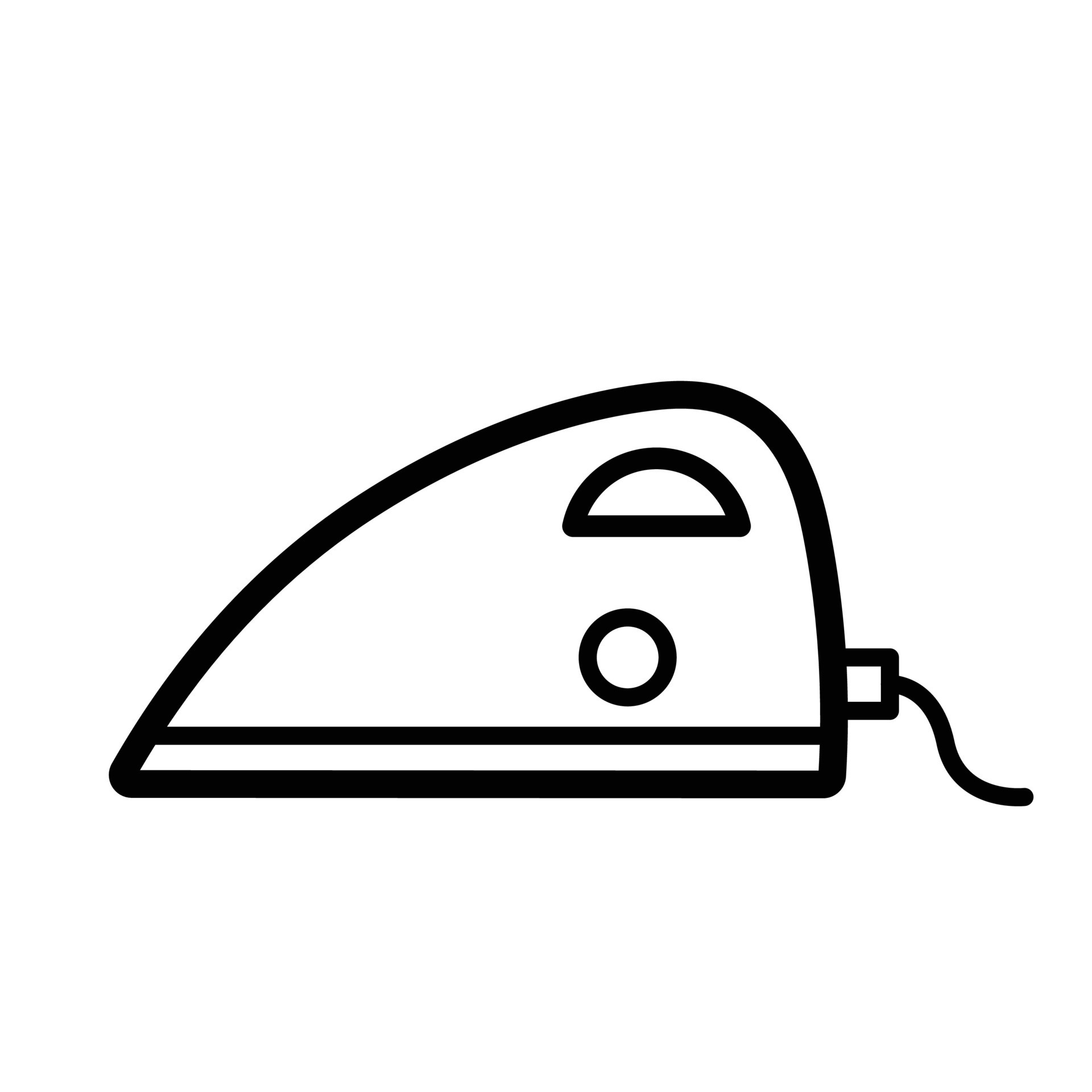 Sketch hand drawn of steam iron Royalty Free Vector Image