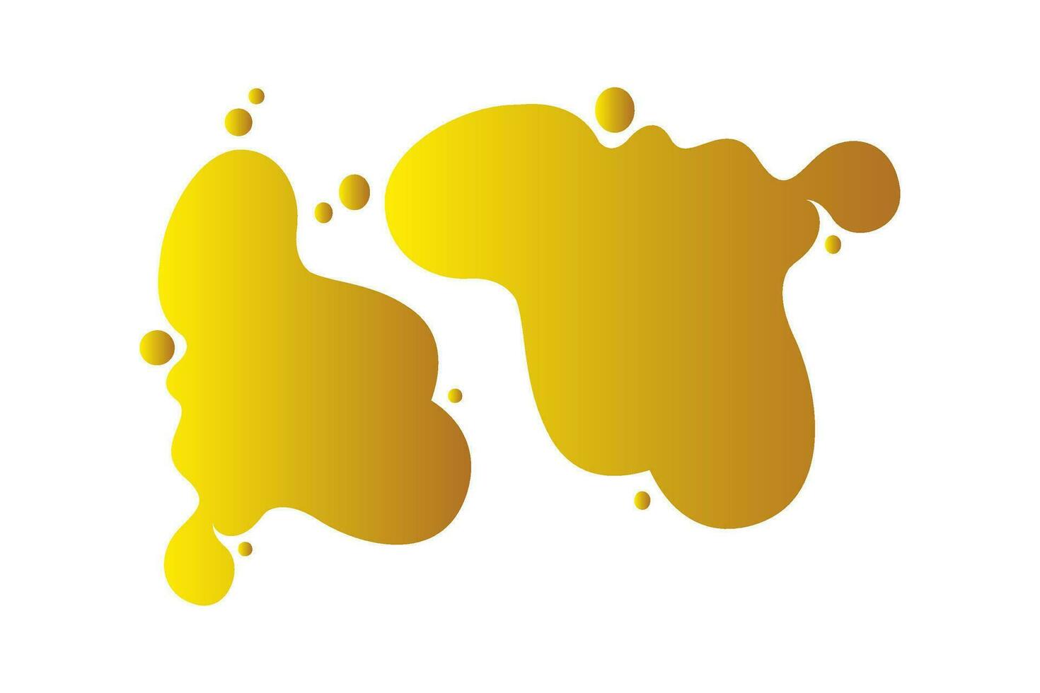 illustration of a yellow paint splashes vector