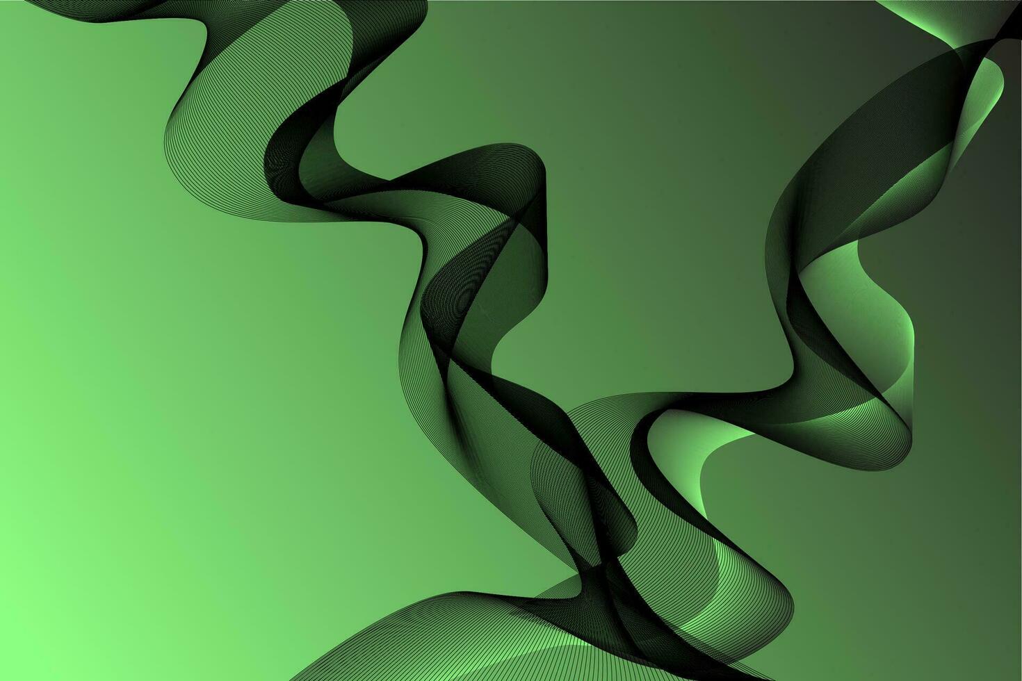 flowing black waves abstract background vector