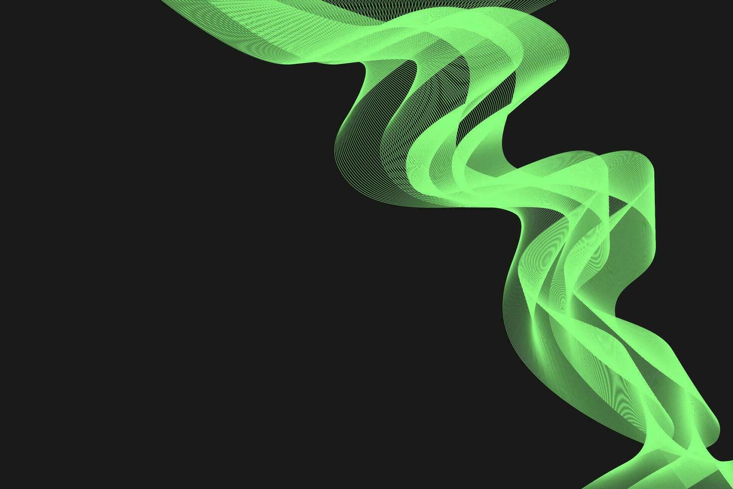 flowing black waves abstract background vector