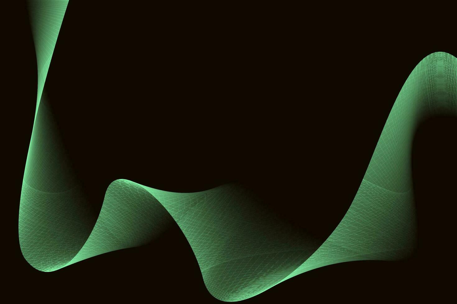 abstract green light wave background vector