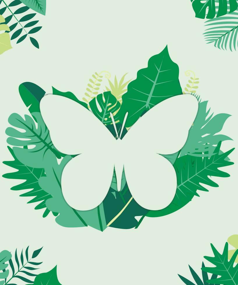 illustration vector graphic of animal and background leaf