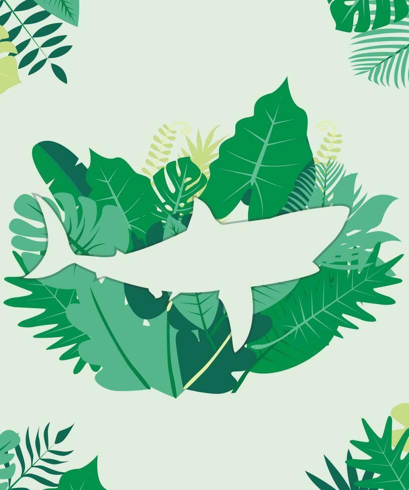 illustration vector graphic of animal and background leaf