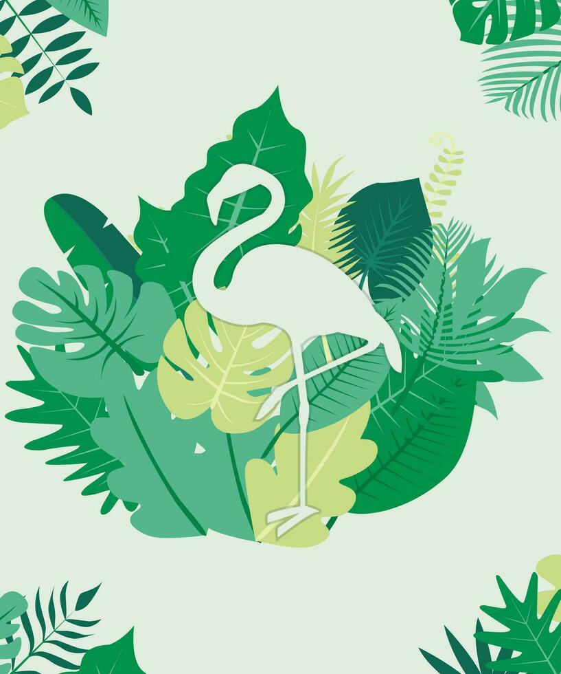 illustration vector graphic of animal and leaf background